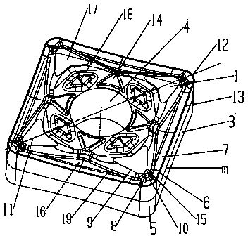 Double-sided cutting blade capable of transferring