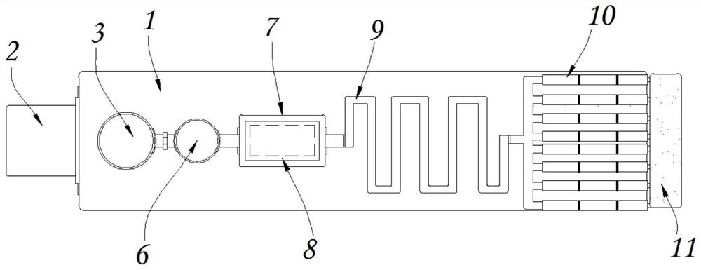 Novel visual pathogen nucleic acid rapid detection chip