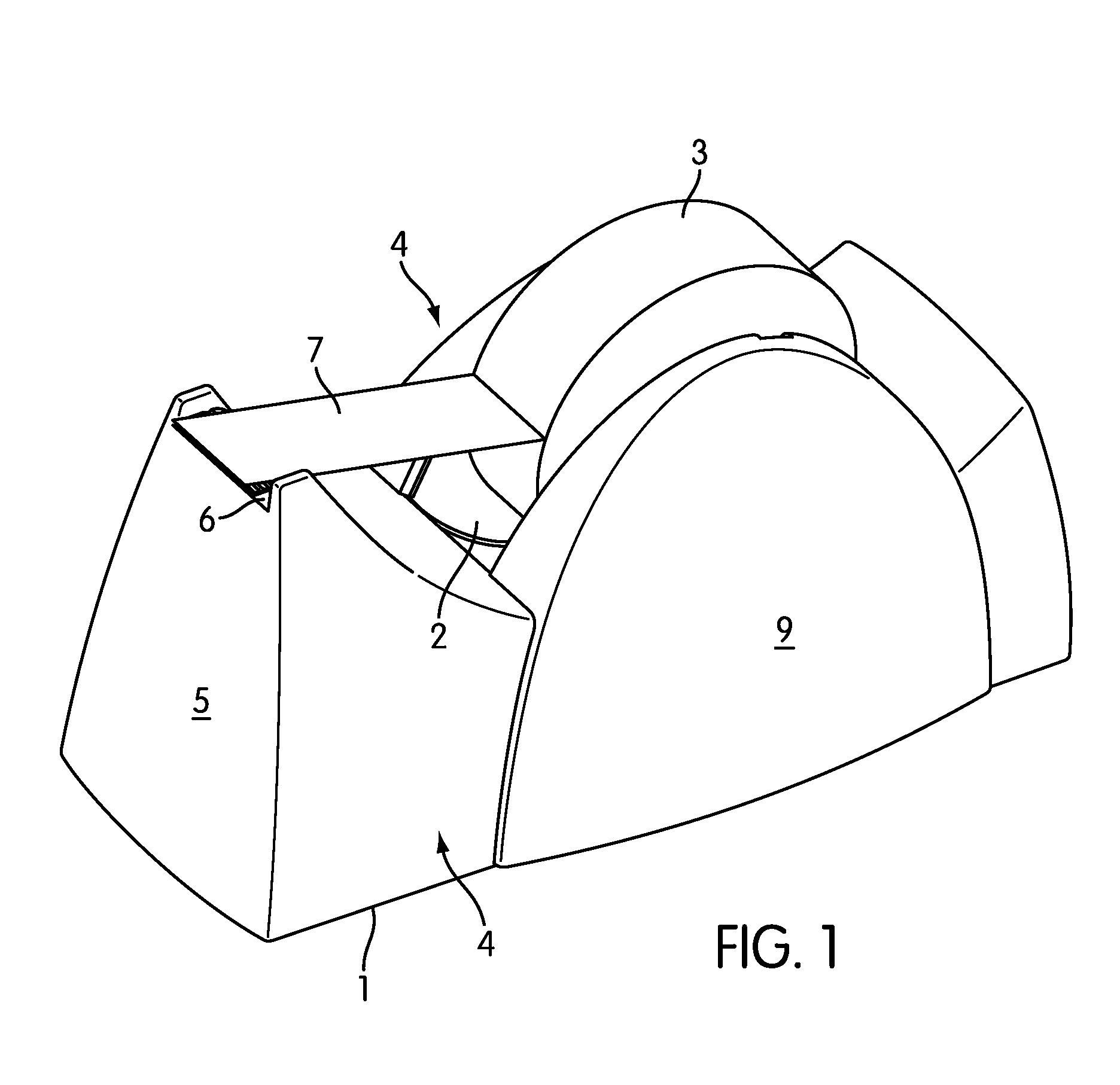 Device for dispensing adhesive tape