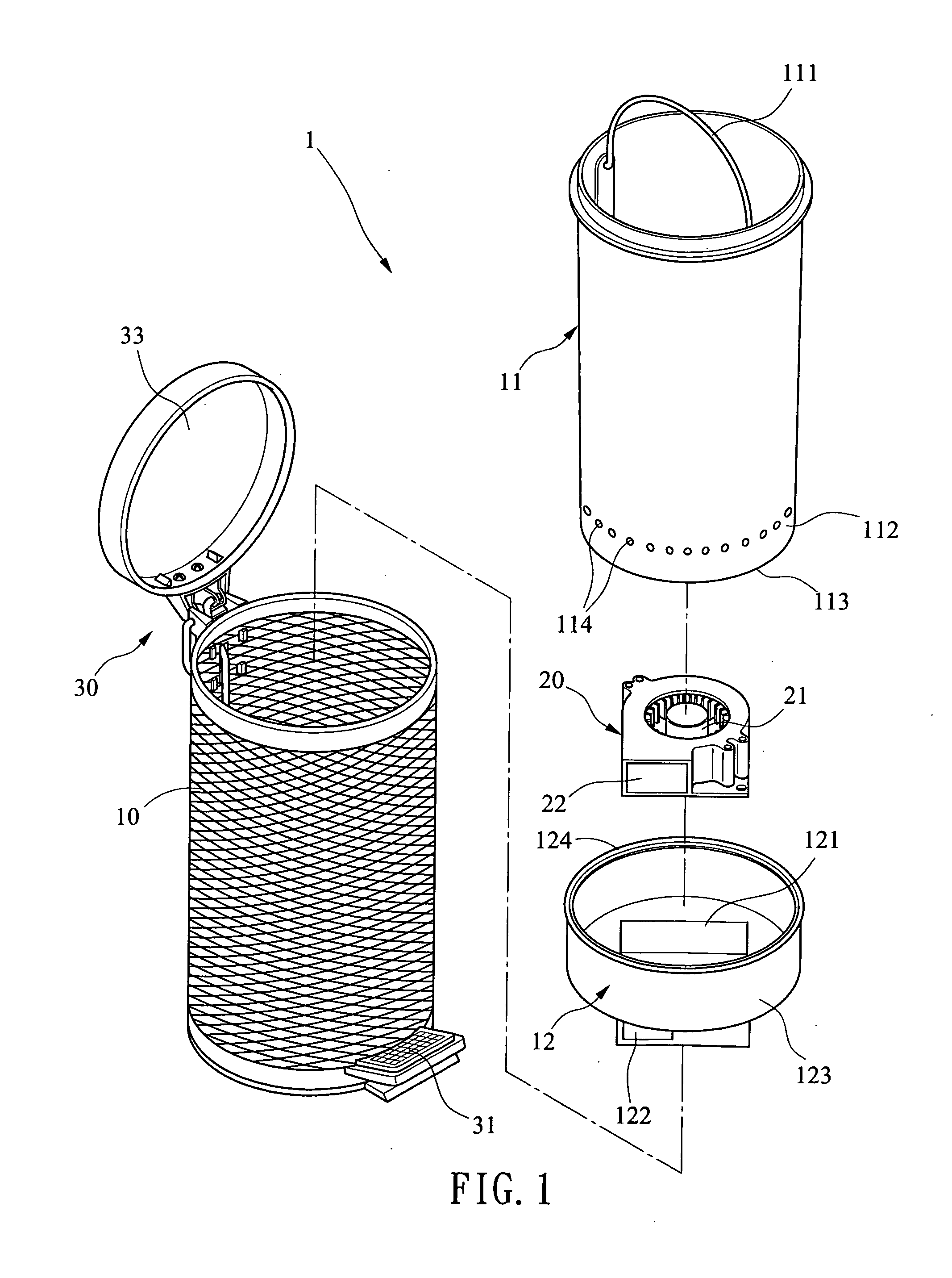 Trash can with function of sucking litterbag