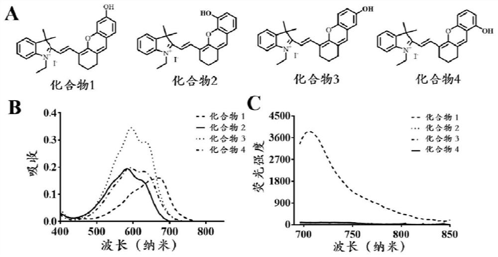 A fluorescent probe for detecting glucuronyltransferase 1a1 and its application