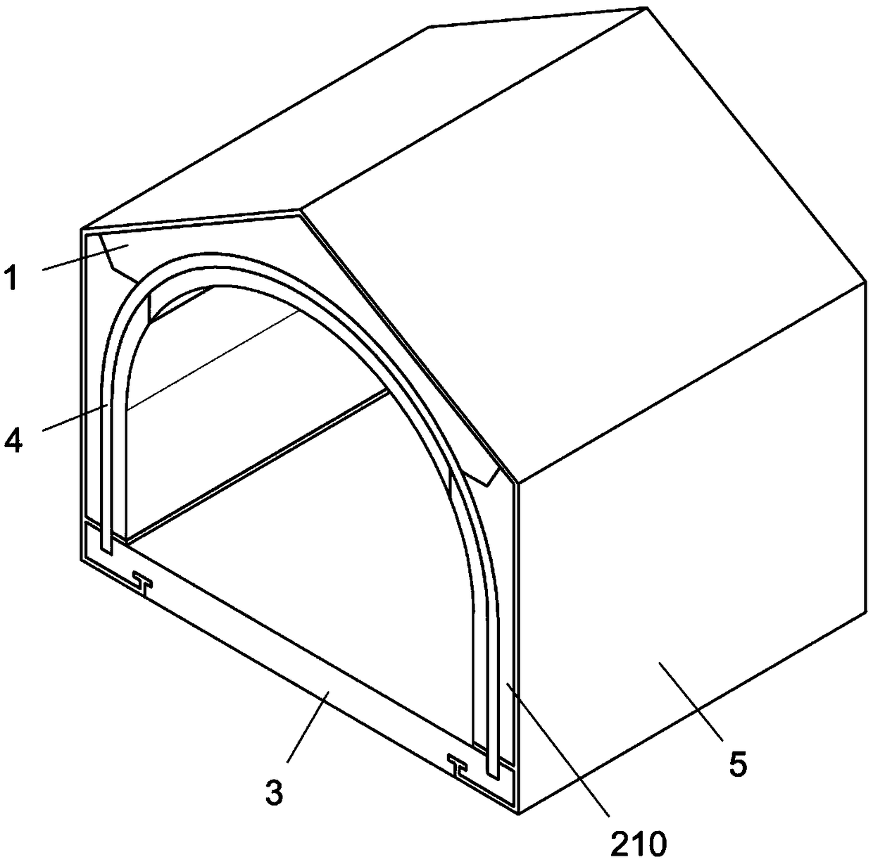 Assembled large tent