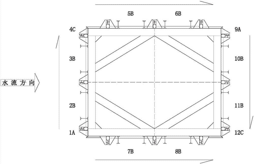 Block assembling type bottomless single-wall steel bushing box cofferdam and construction method thereof