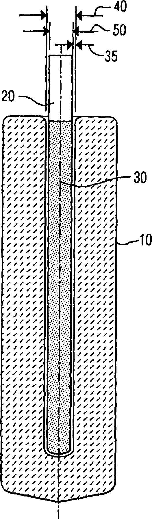 Sinter-bonded direct pin connections for inert anodes