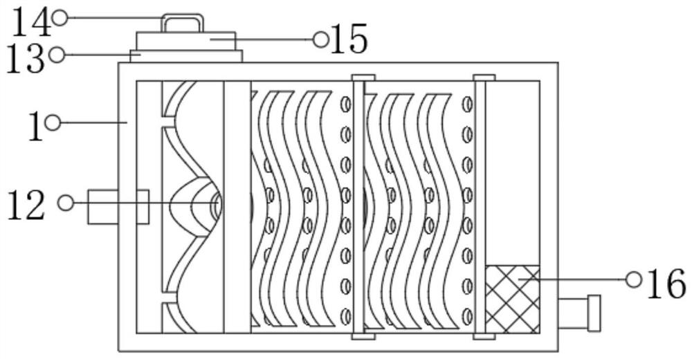 Sedimentation device for sewage treatment