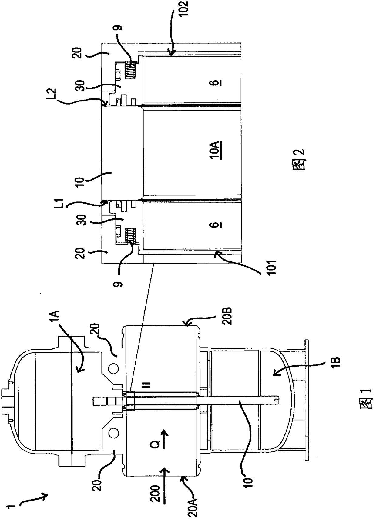 Sealing assembly for an industrial gate valve and valve comprising such sealing assembly