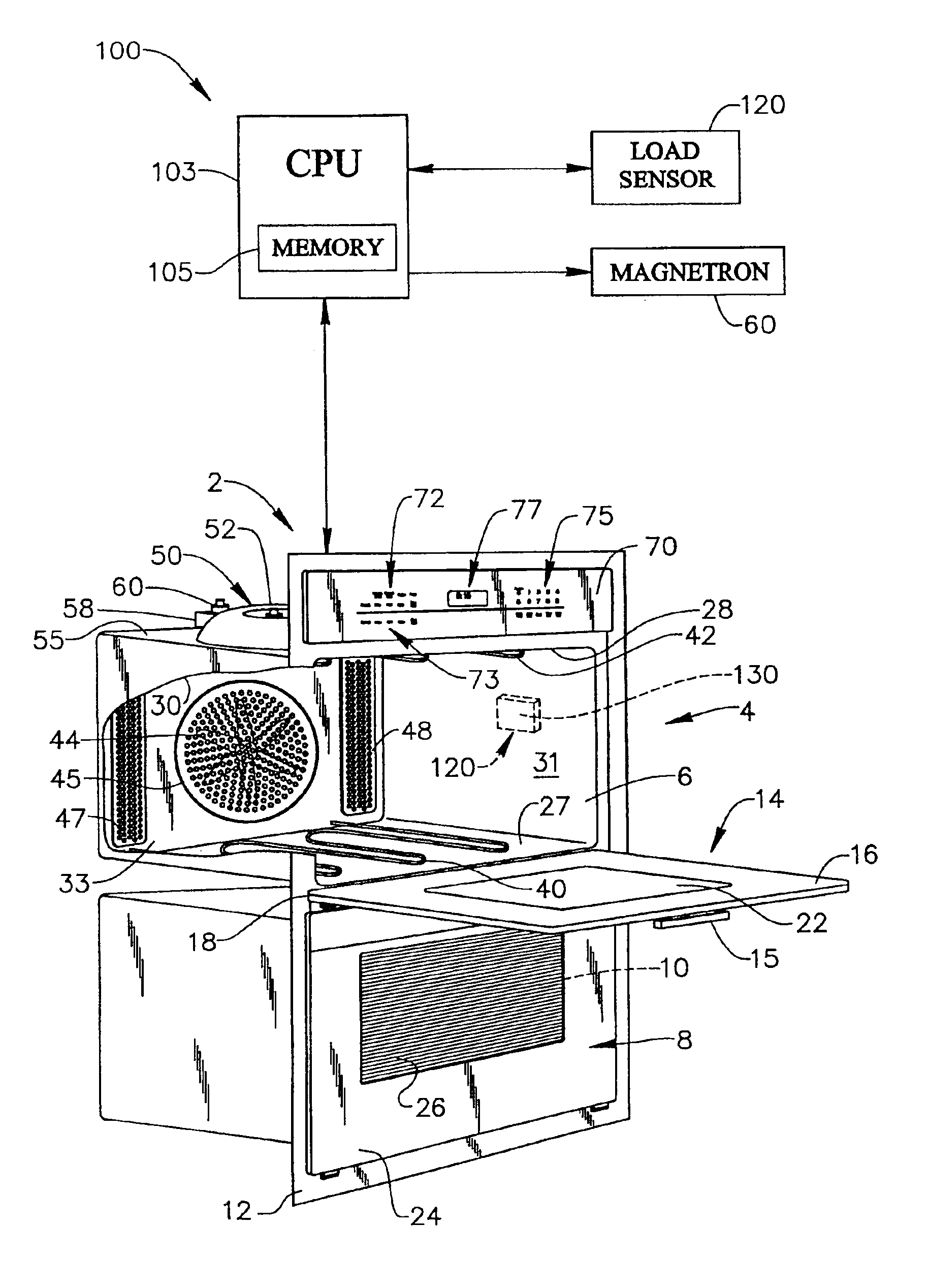 System for sensing the presence of a load in an oven cavity of a microwave cooking appliance