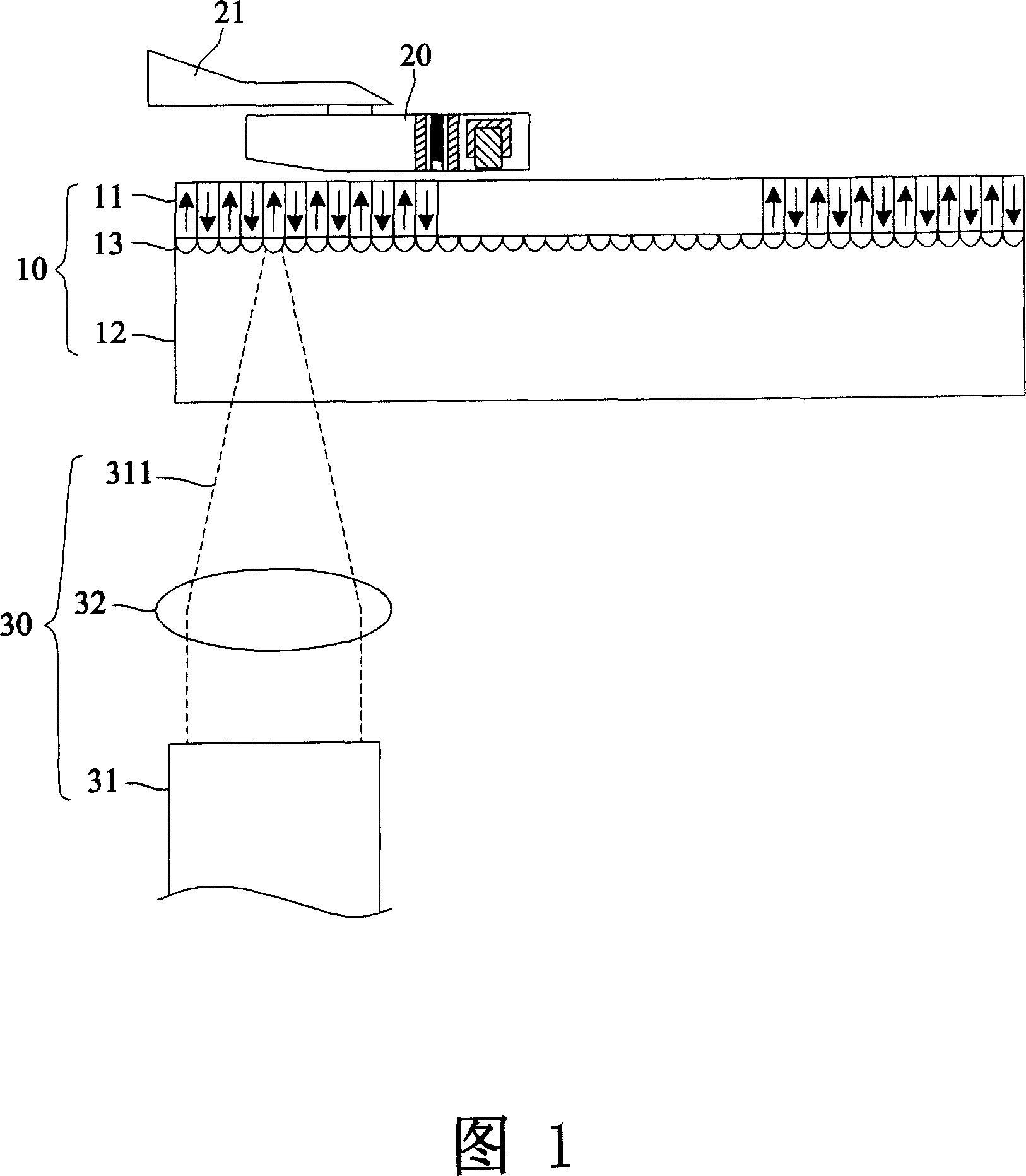 Thermo-writing and magnetic-reading record medium having high-density and system thereof