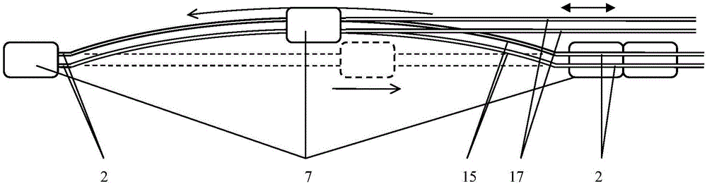 Upper and lower two-way logistics rail method and Upper and lower two-way logistics rail device