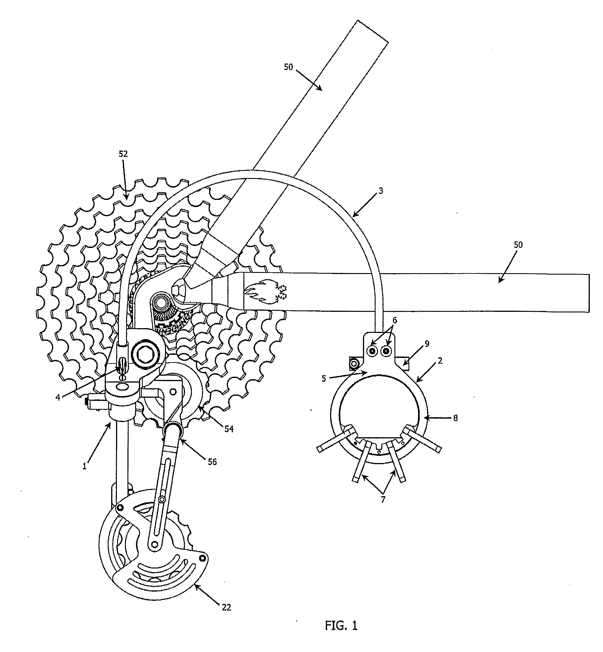 Gear transmission and derrailleur system