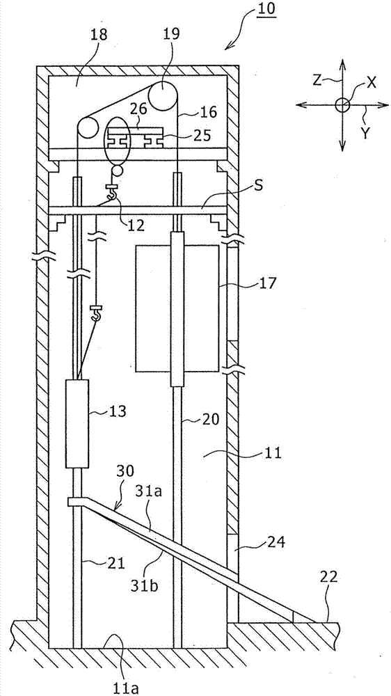 A counterweight transportation rail and a counterweight transportation method