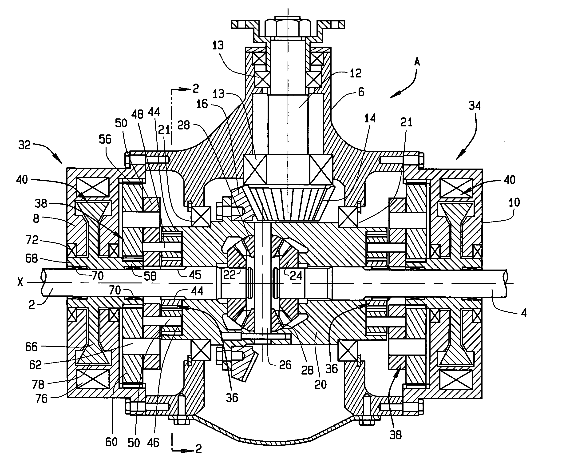 Differential with torque vectoring capabilities