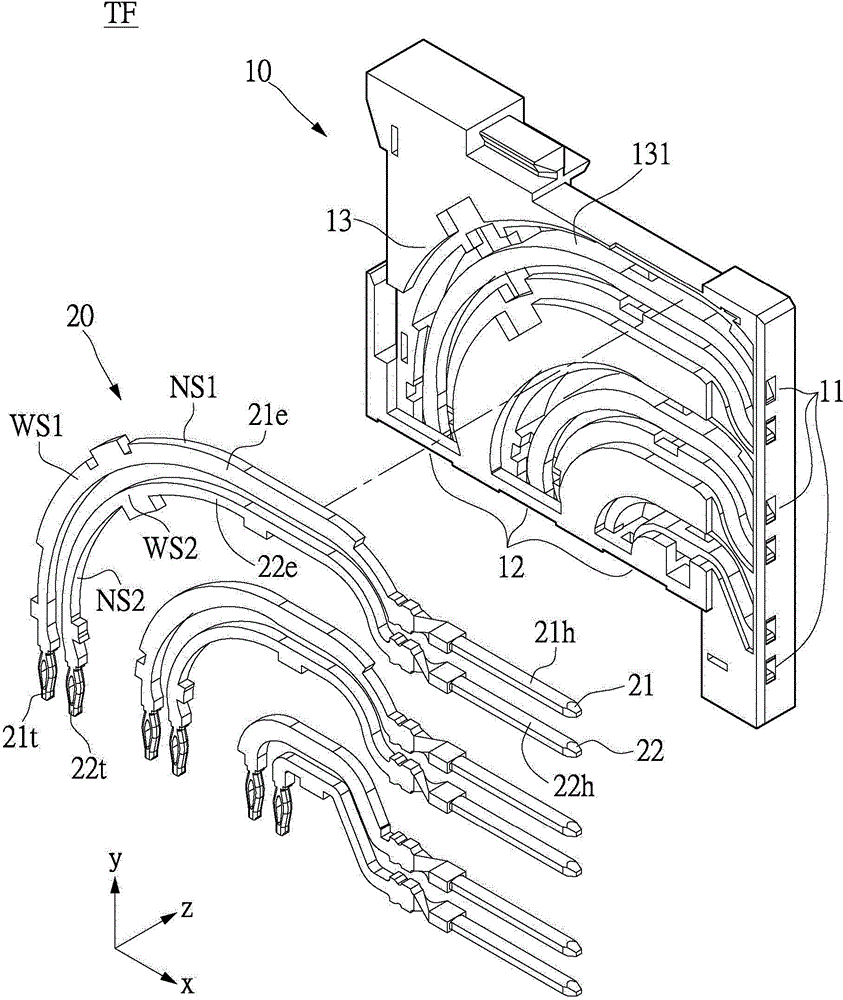 Communication connector and terminal frame thereof