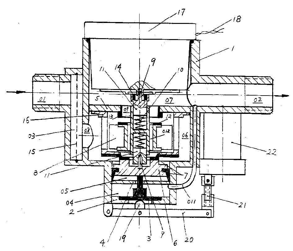 Pilot differential valve with metering function