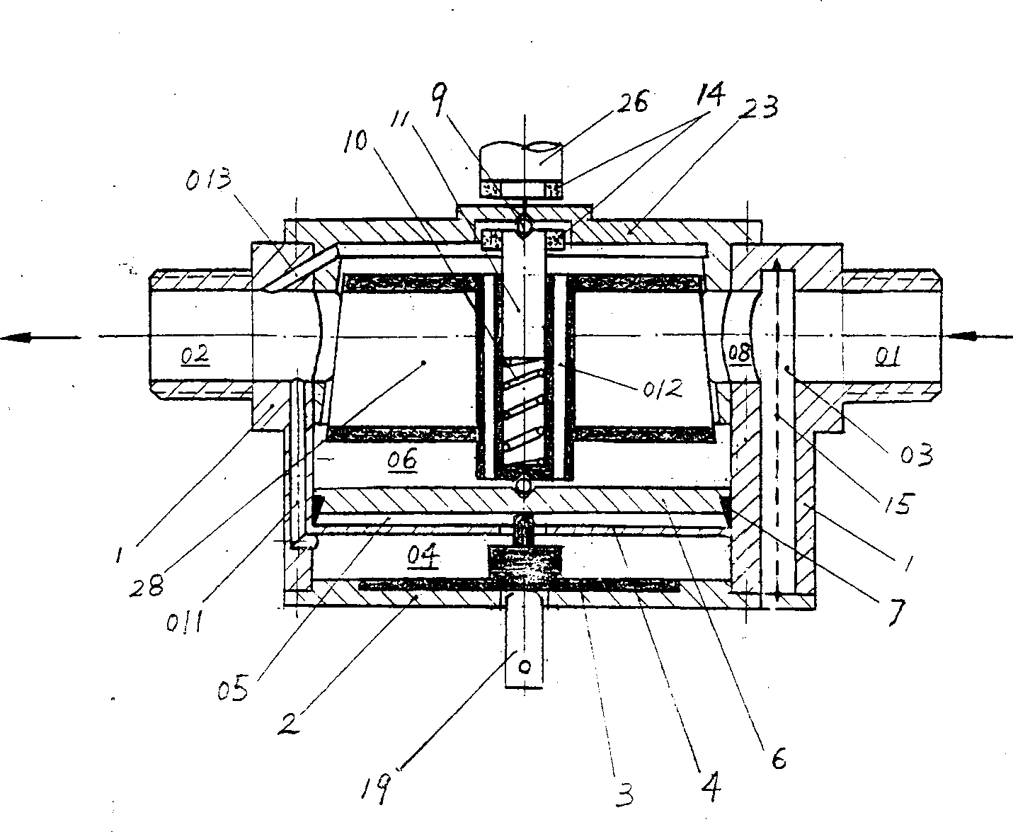 Pilot differential valve with metering function