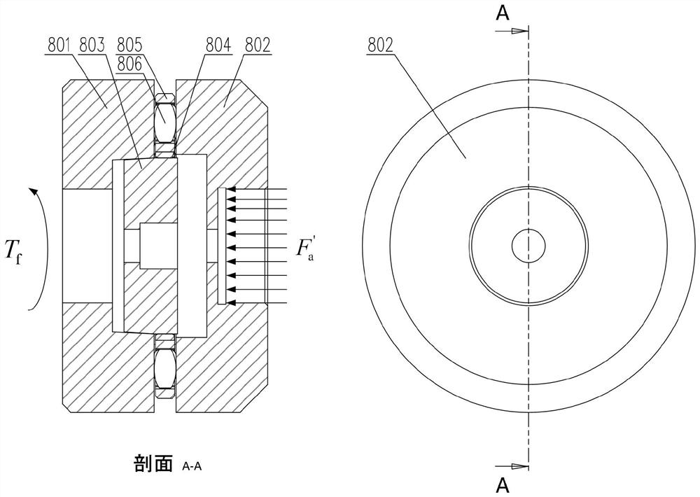 A test system and method for calculating the friction coefficient of inclined roller friction disc