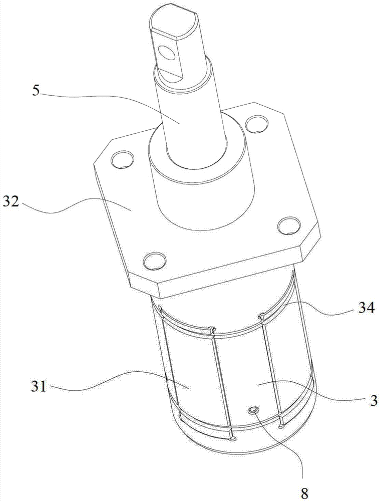 Expansion shaft device used for installing refrigeration compressor motor
