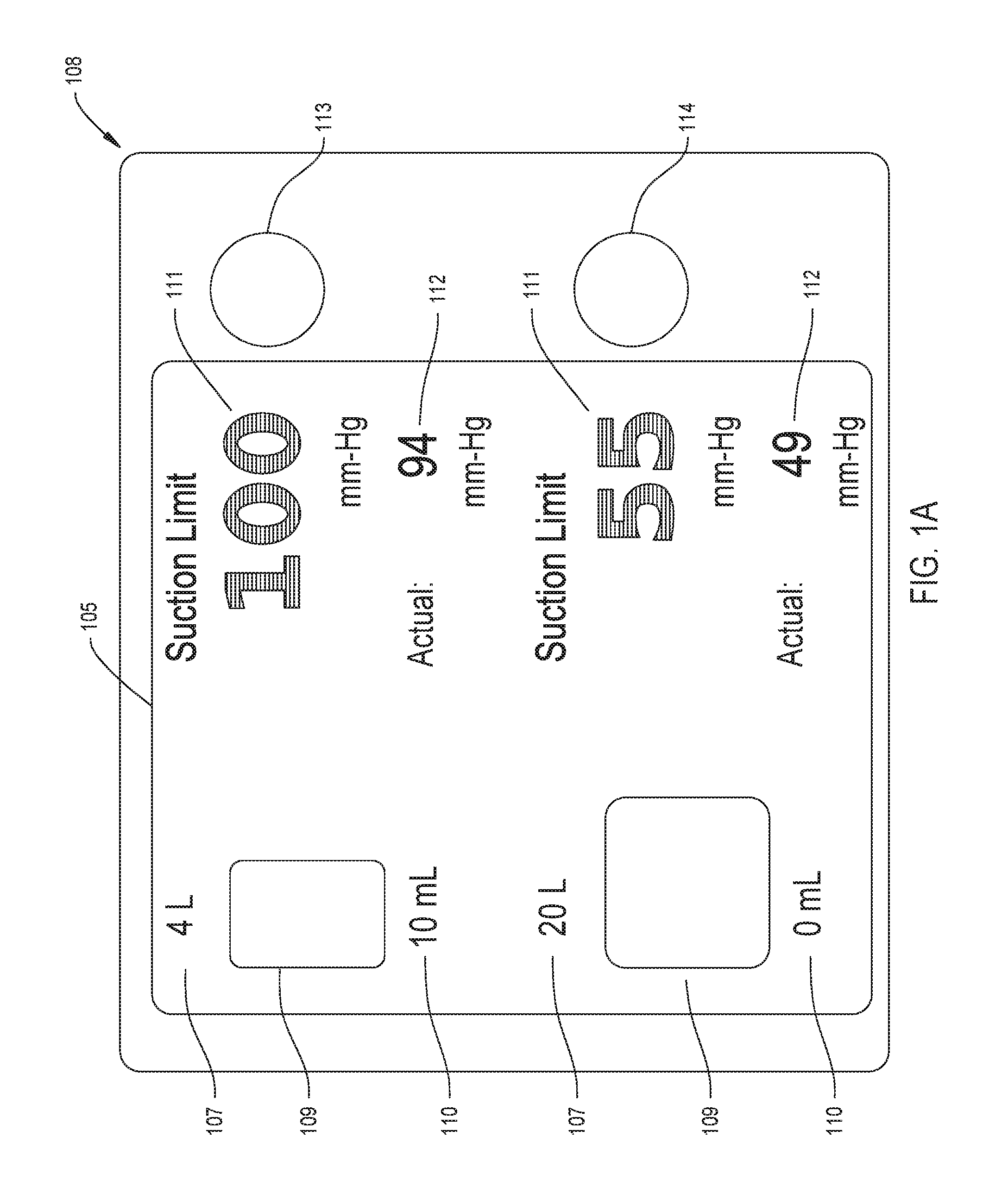 Medical/surgical waste collection unit with a light assembly separate from the primary display, the light assembly presenting information about the operation of the system by selectively outputting light