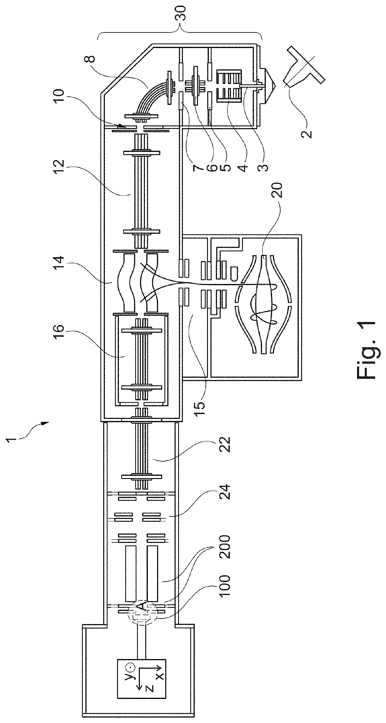 System to analyze particles, and particularly the mass of particles