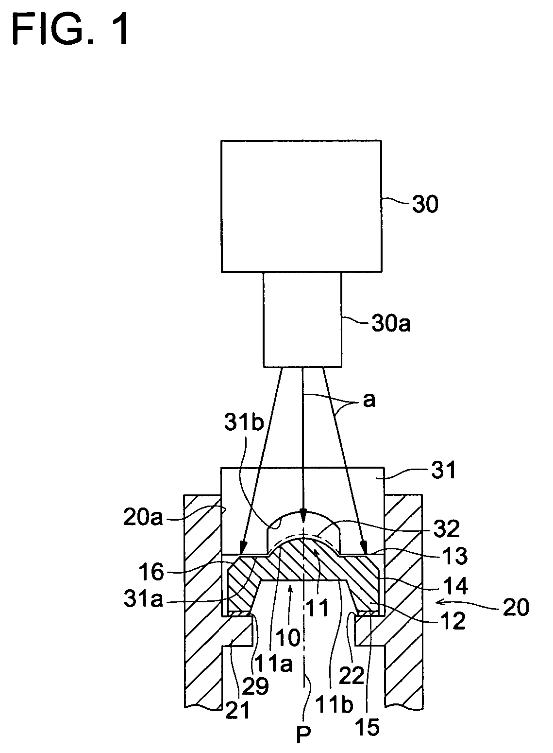 Method of fixing an optical element and method of manufacturing optical module including the use of a light transmissive loading jig