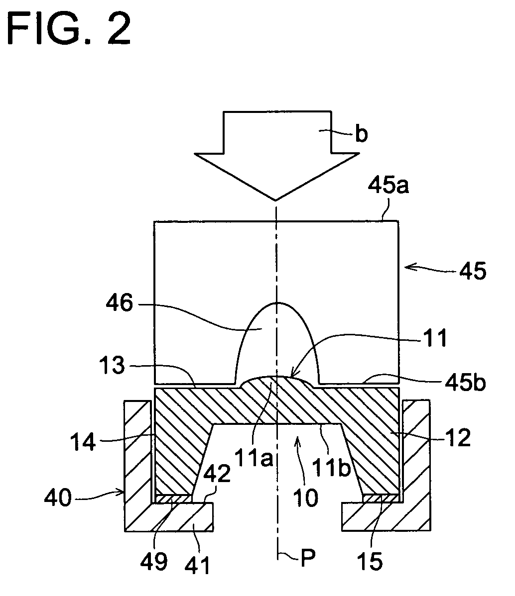 Method of fixing an optical element and method of manufacturing optical module including the use of a light transmissive loading jig