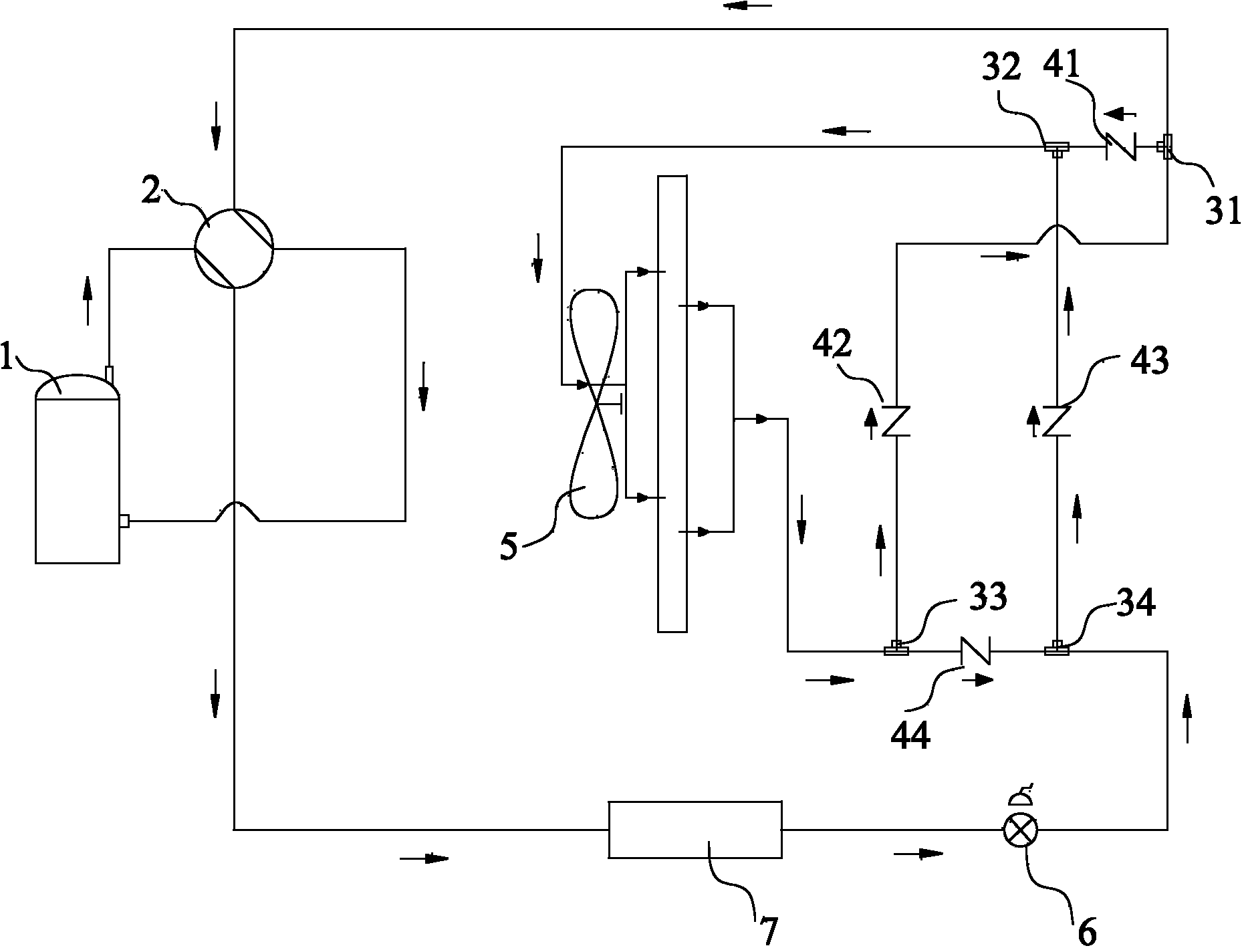 Air conditioner and heat exchange system thereof