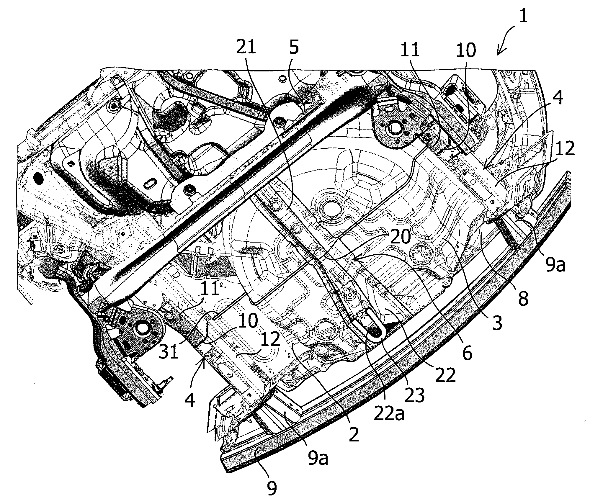 Lower Structure of Vehicle Body Rear Part