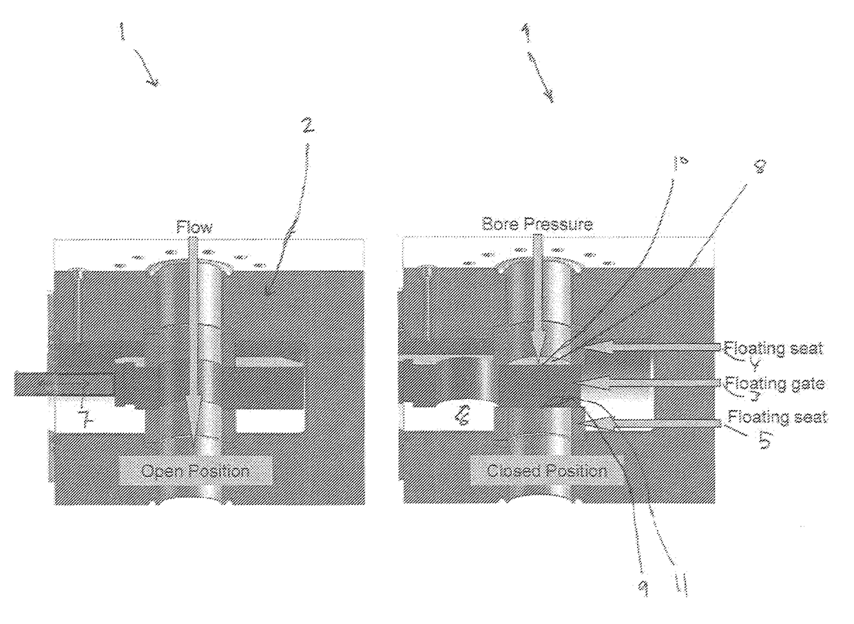 DLC-coated gate valve in petroleum production or water injection