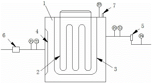 Fixed outlet temperature and pressure type flooded heater