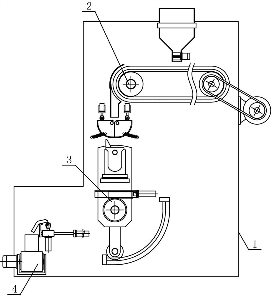 Working method of continuous seed guiding and packaging mechanism