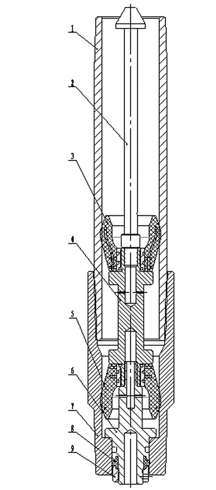 Throwing type washable downhole pressure-bearing plugging device and plugging method thereof