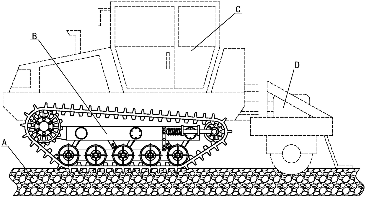 A control method for adjusting the level and the lifting function of the crawler chassis in an electro-hydraulic manner