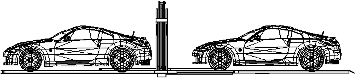 Collision-avoidance-free jacking-type longitudinally-arranged and longitudinally-entered double-layer garage