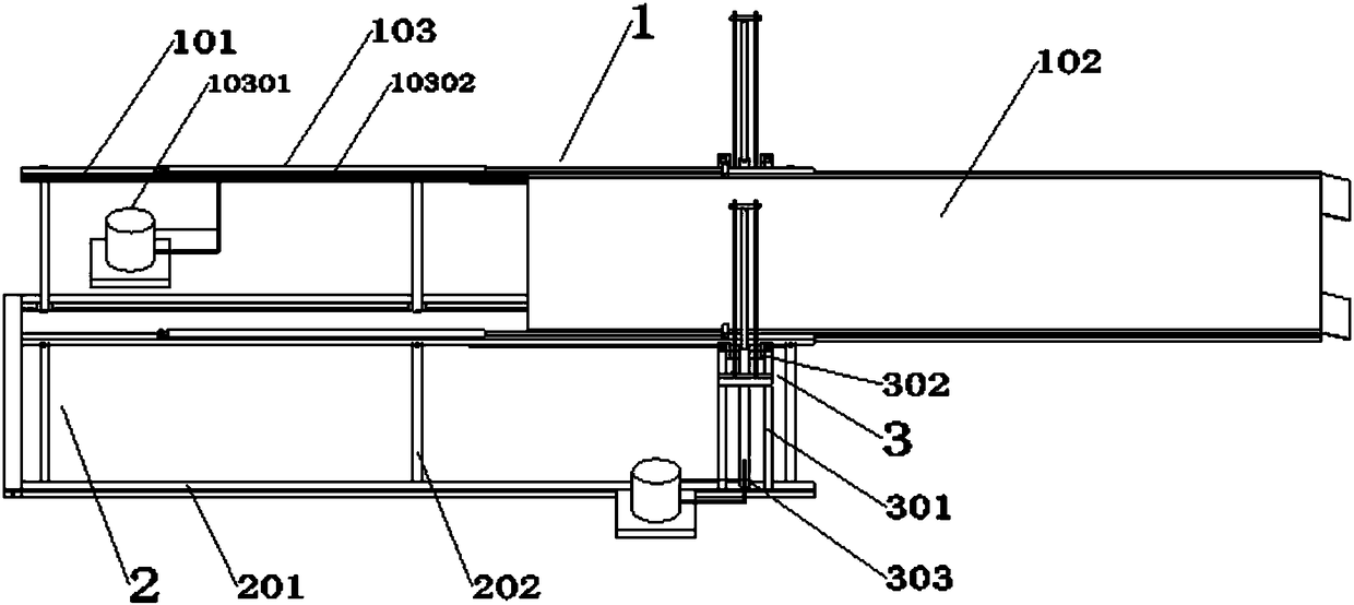 Collision-avoidance-free jacking-type longitudinally-arranged and longitudinally-entered double-layer garage