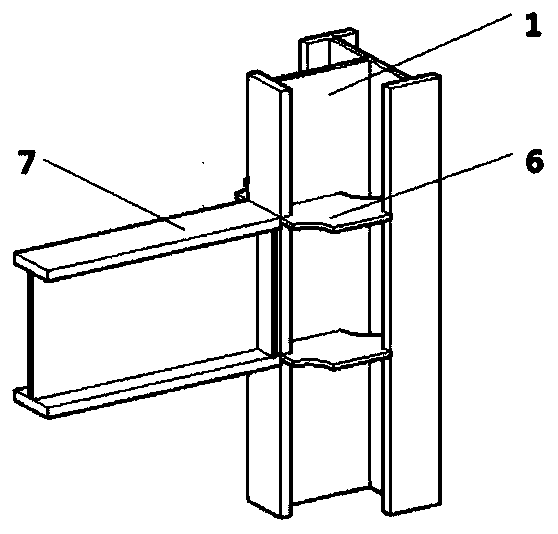 Quick-split type T-shaped steel concrete beam column connection node