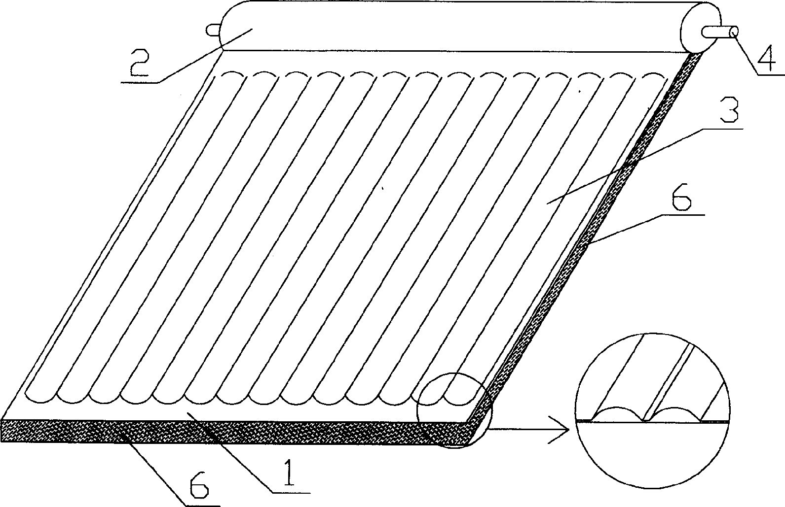 Hot plates of wall type solar energy collector and manufacturing method