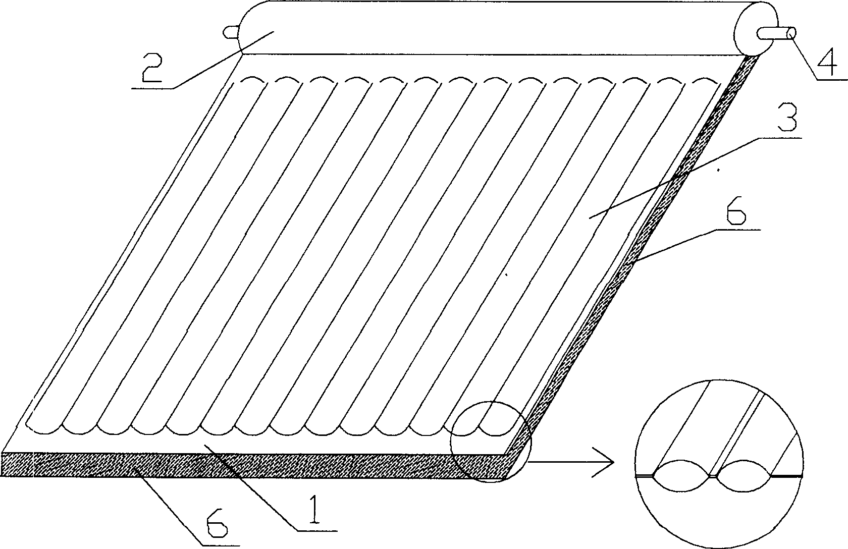 Hot plates of wall type solar energy collector and manufacturing method
