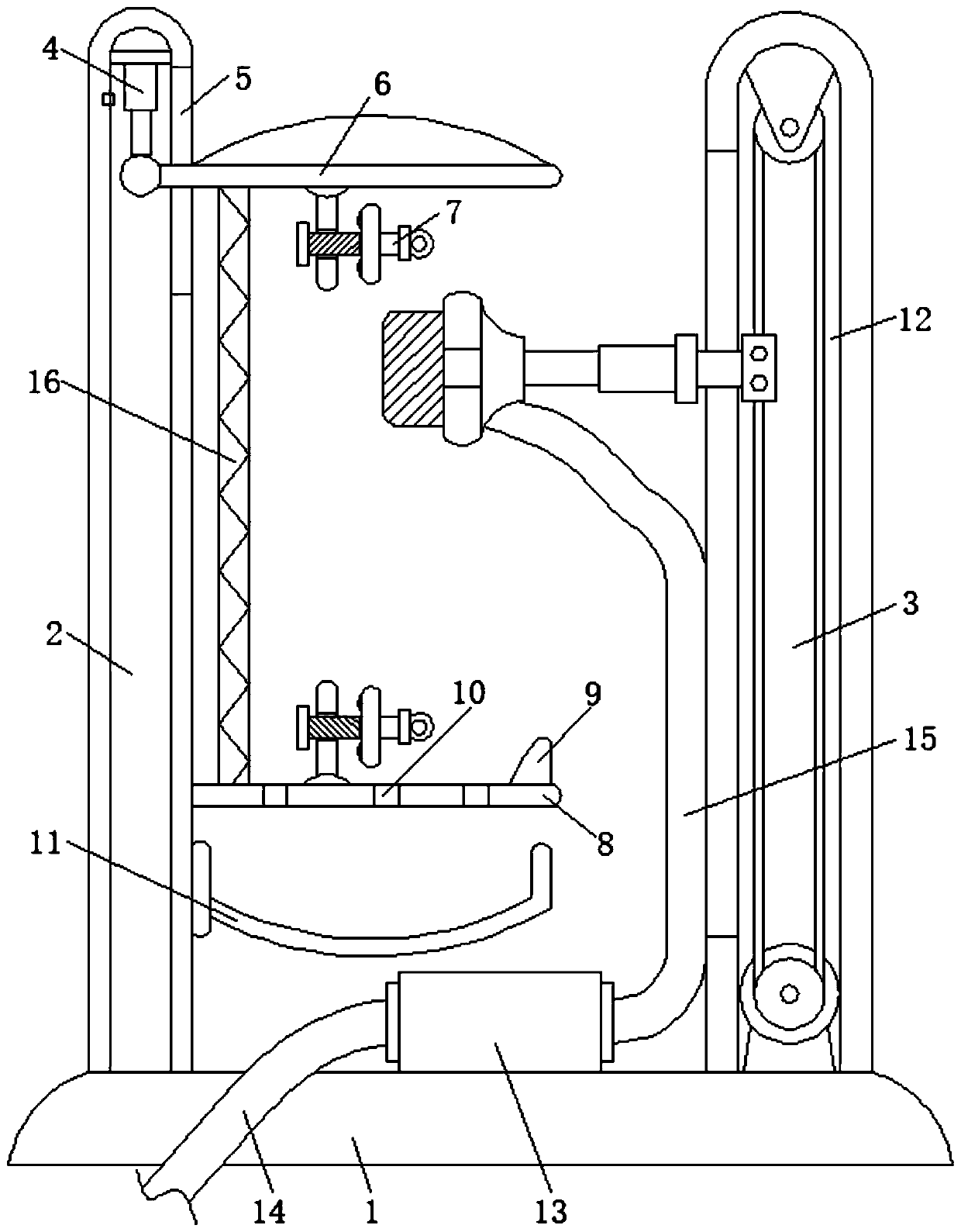 A deburring machine for gaps in cool bamboo mats in summer