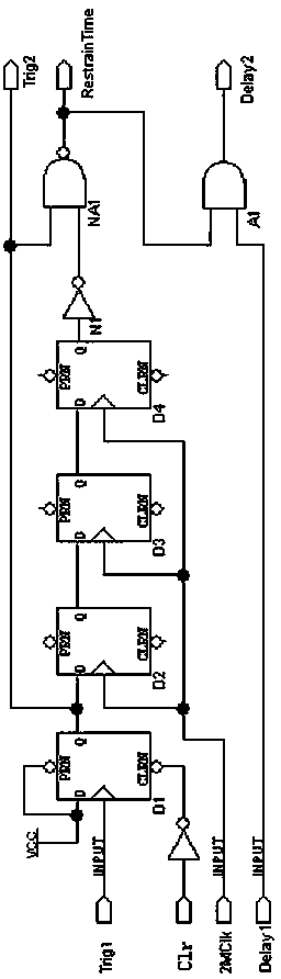 An anti-jamming circuit and method based on logic delay locking