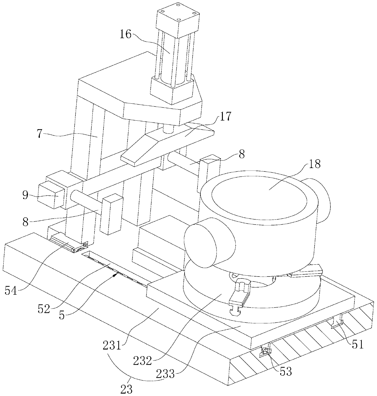 Production device of hinge shafts