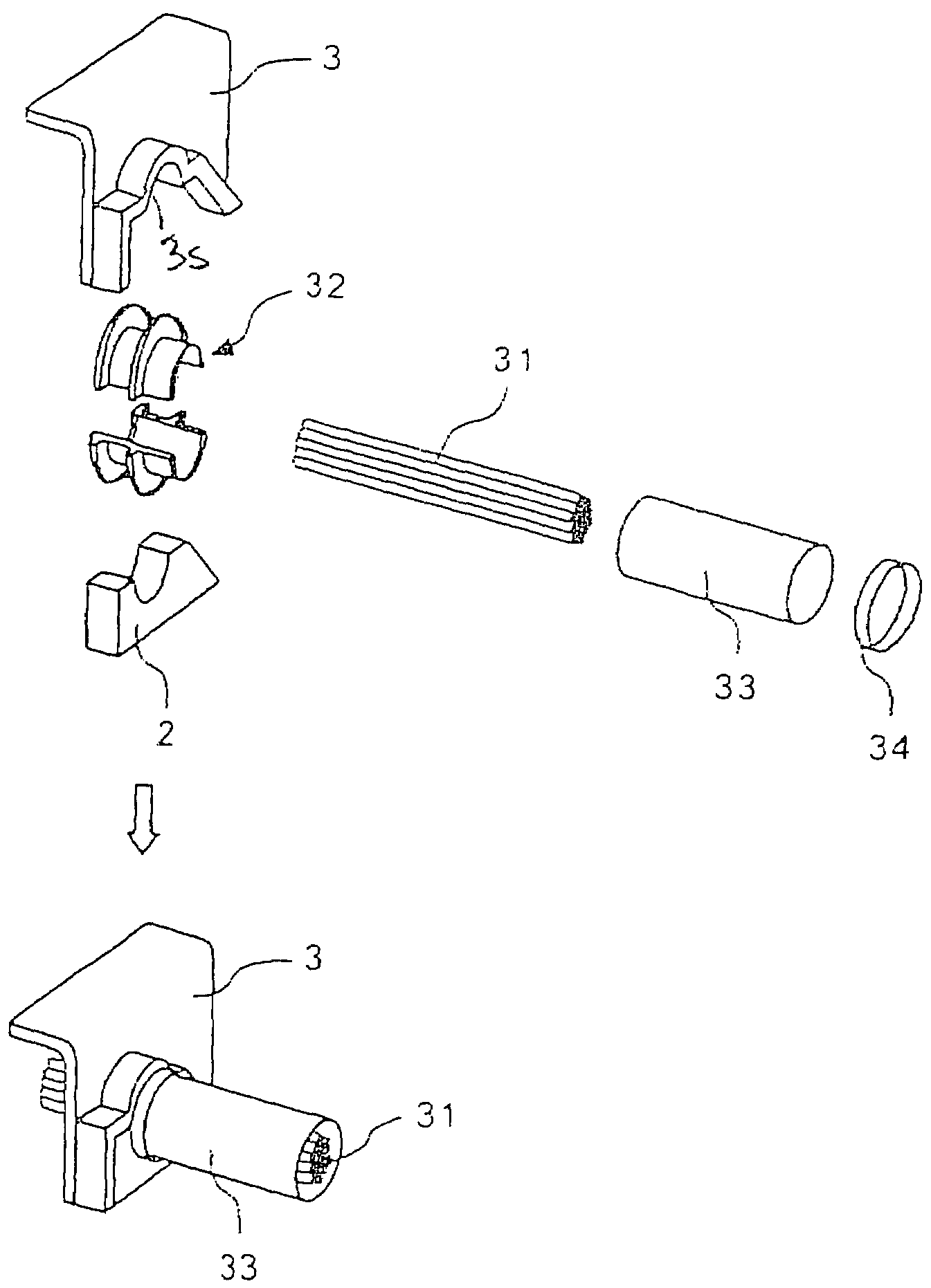 Harness outlet structure of engine