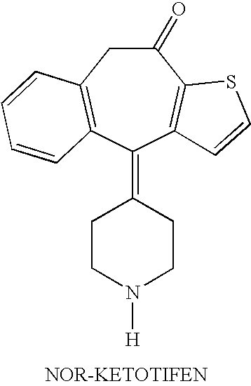 Optically active isomers of ketotifen and therapeutically active metabolites thereof