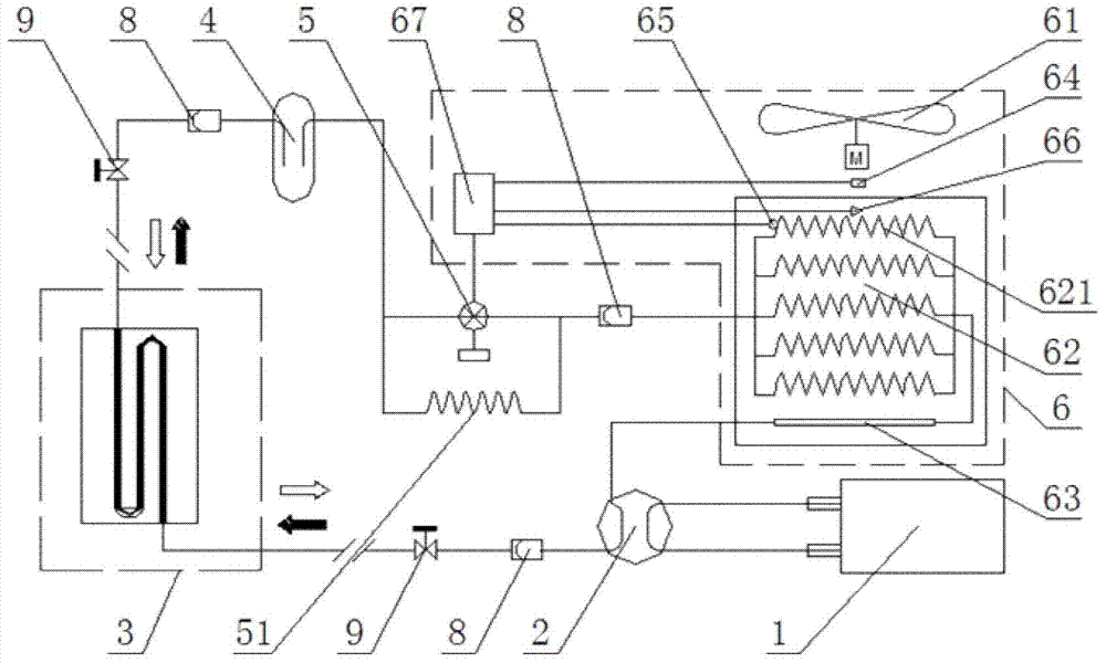 Frost-less air-source heat pump hot water unit and proportional-integral-differential control method for same