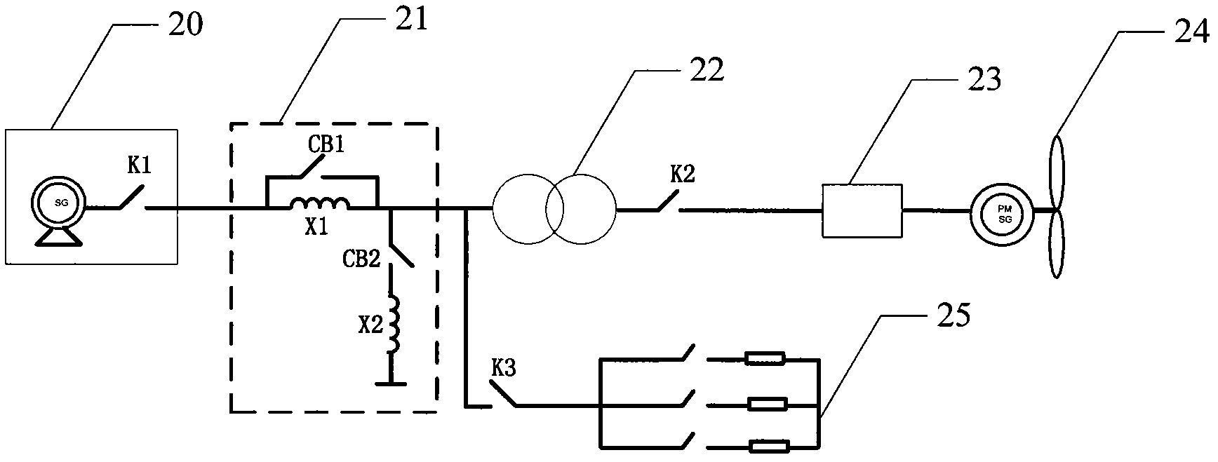 Low-voltage ride through detection system and method of wind generating set