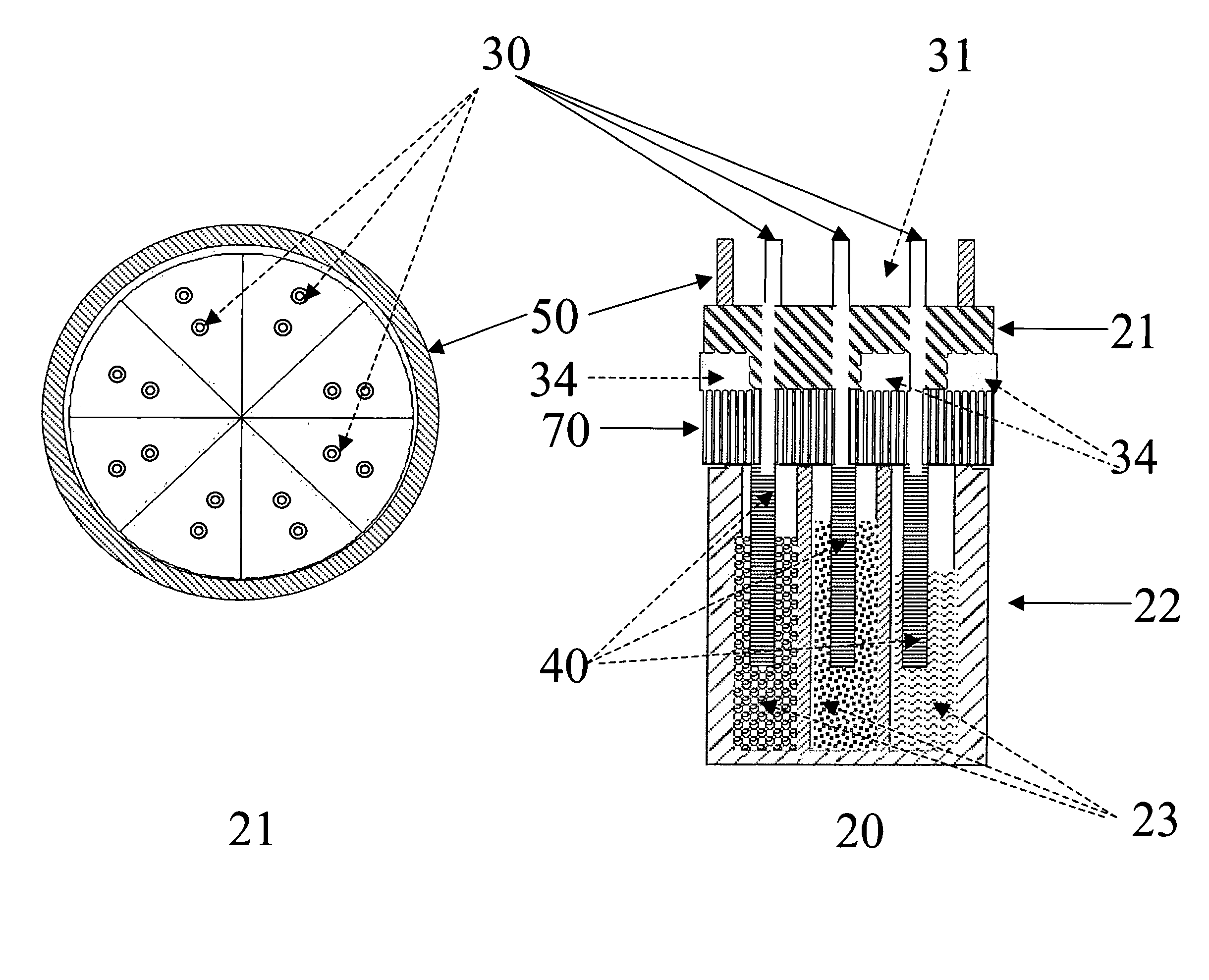 Replaceable electrostatically sprayable material reservoir for use with a electrostatic spraying device