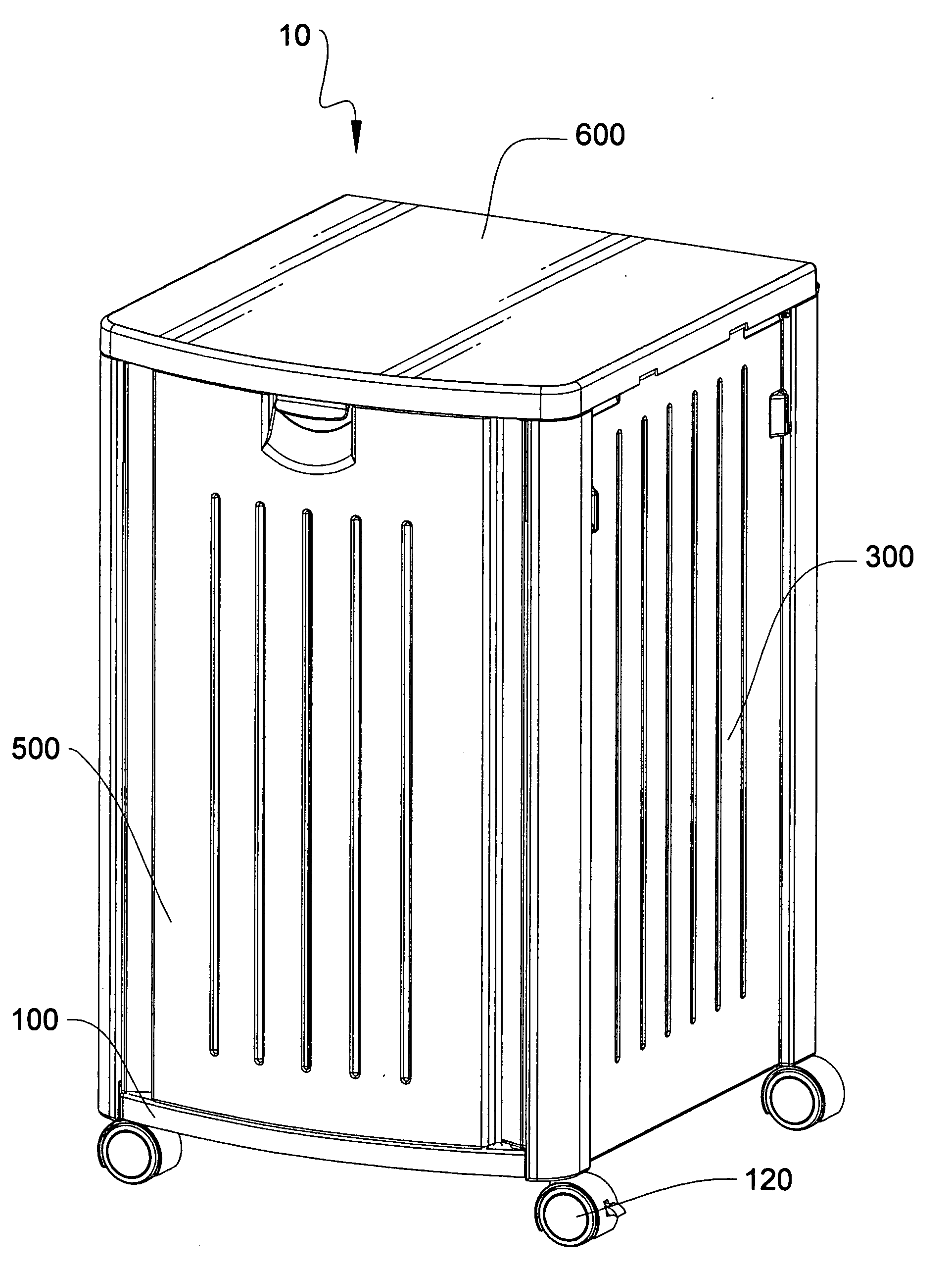 Trash container assembly