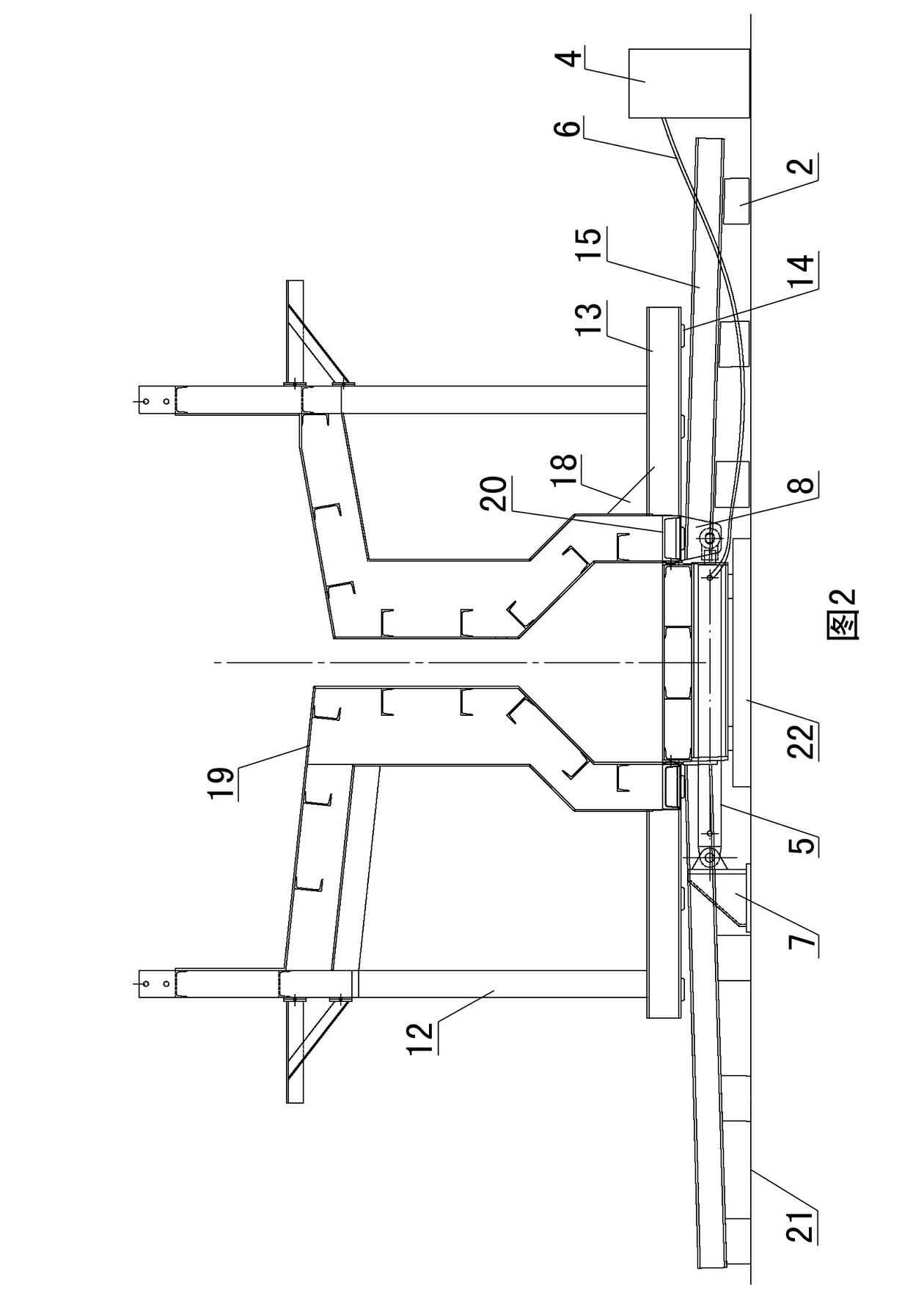 Hydraulic device for moulding board of precast beam