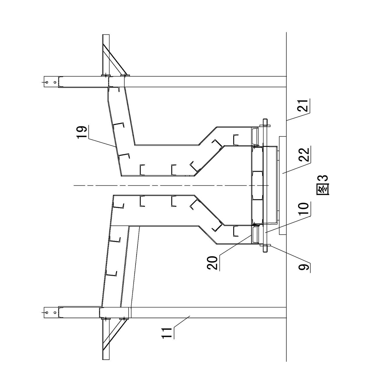Hydraulic device for moulding board of precast beam