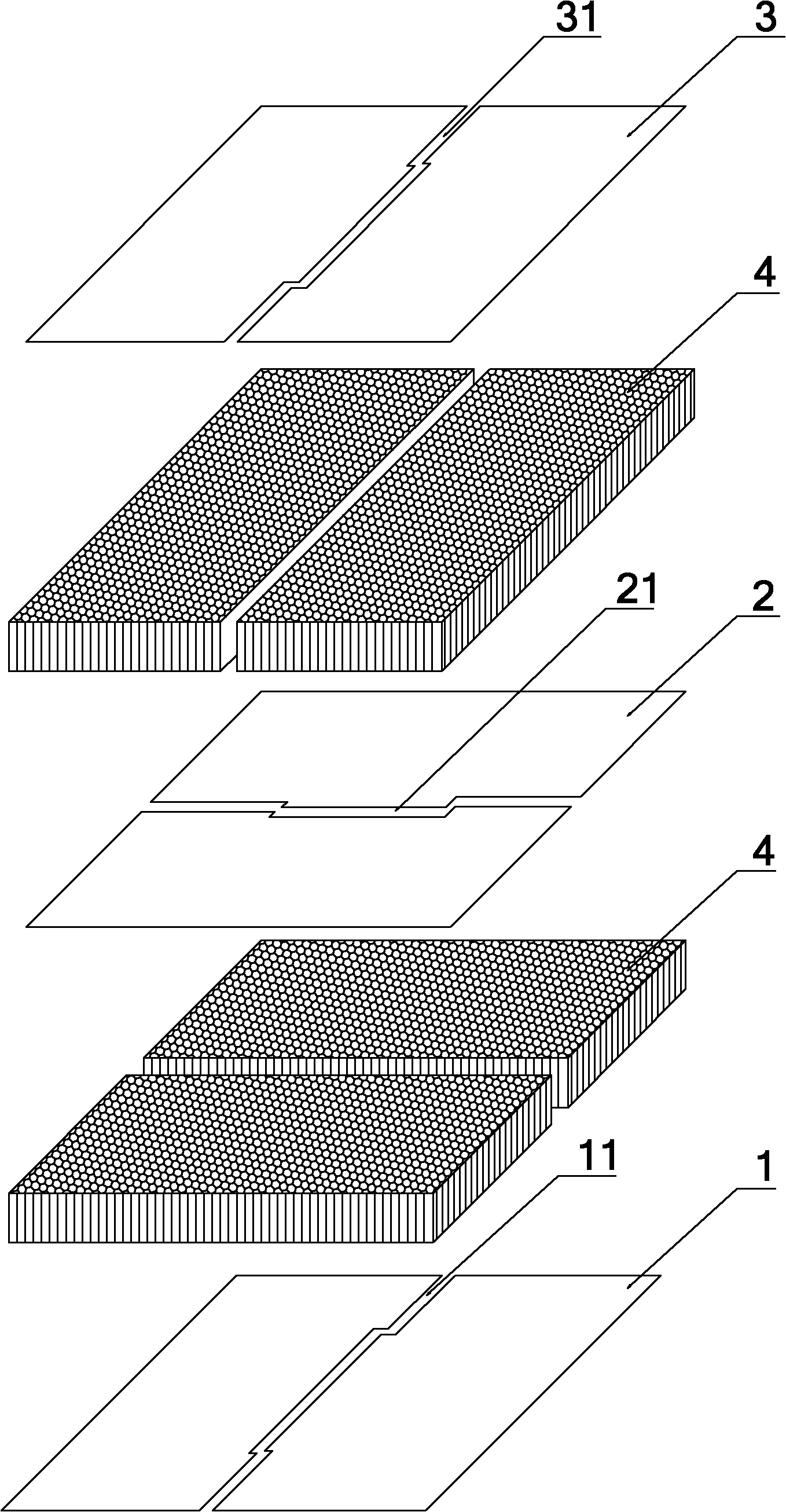 Splicing method for reflection panel in honeycomb sandwich structure