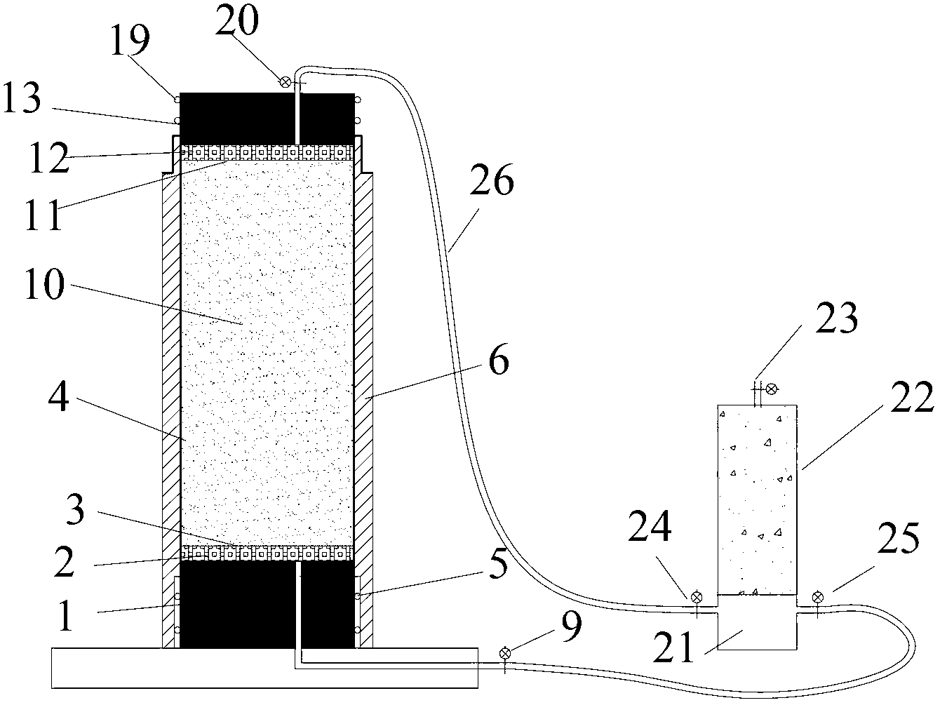 Method and device for preparing silty soil triaxial-test test sample